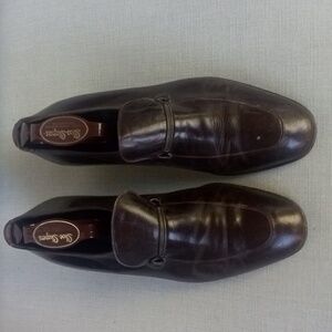 Valle  Bruno Magli Slip on Leather Shoes Men's 10 1/2 M  Brown  Italy